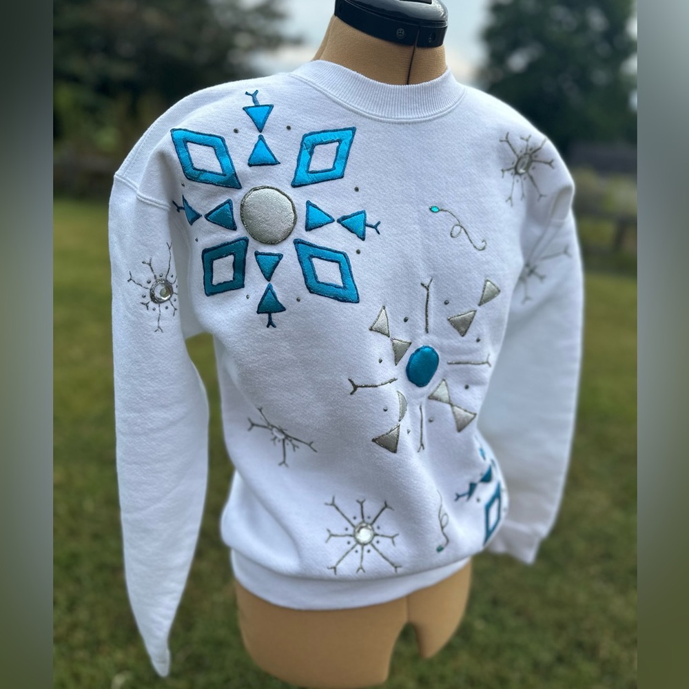 Sturdy Sweats by Lee sweatshirt. Vintage. Lee Jeans. Geometric design - Picture 3 of 11
